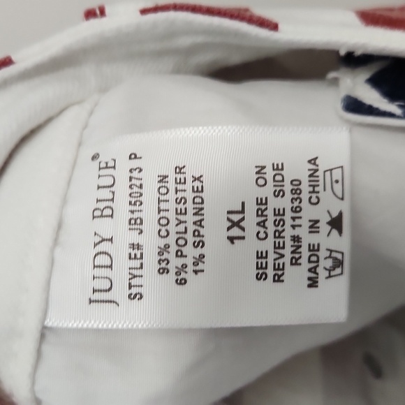 Judy Blue High Rise Americana Jean Shorts Size 1XL - Picture 9 of 14